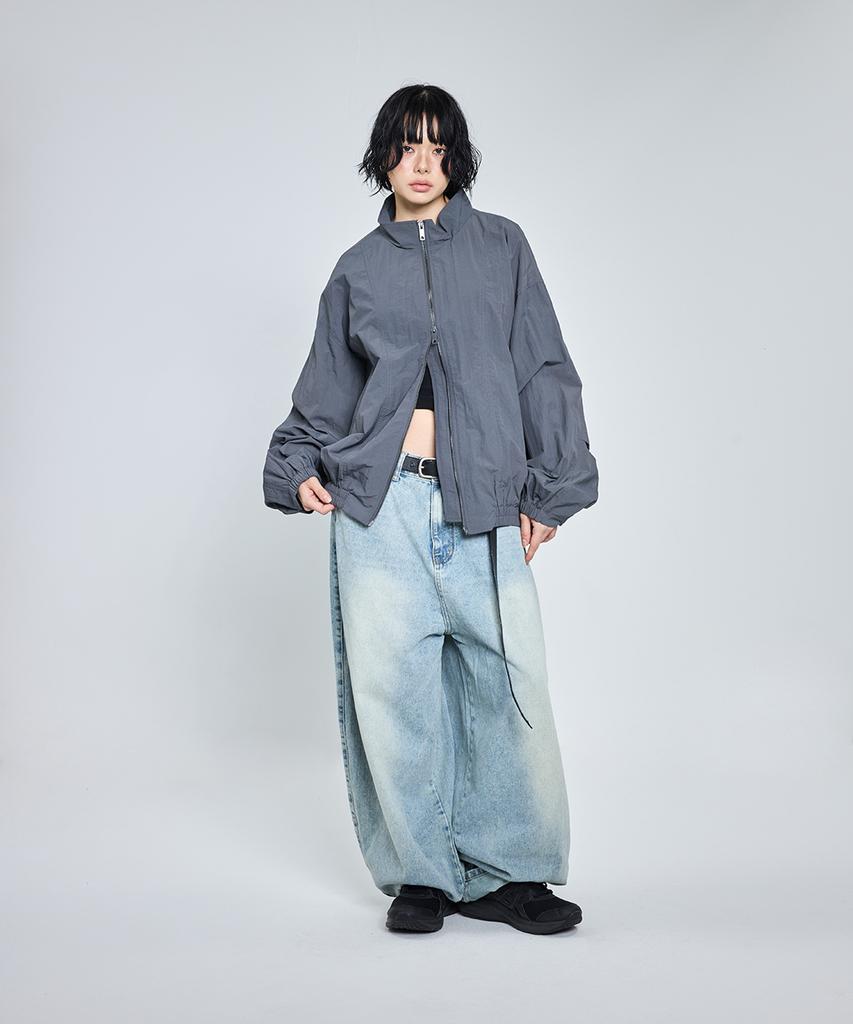 STANDARDERROR 87-Stan295 Nylon Slash Curved Windbreaker (2 Colors)