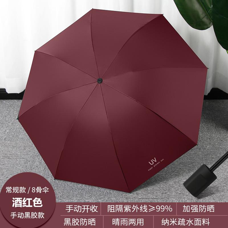 UV automatic three-fold umbrella for sun protection and UV protection for school