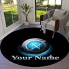 SSC Napoli Custom Name Round Area Rug,Carpet Rug for Living Room Bedroom Sofa Playroom Decor,Non-slip Floor Mat