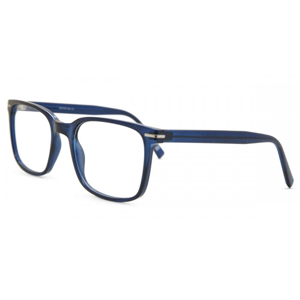Full Rim Square Transparent Dark Blue Smartbuy Collection Forillon Cp119b Fashion Unisex Eyeglasses