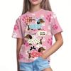 Children's Cartoon Sausage Puppy Print Cute Multi-color T-shirts Girls Fashionable Soft Comfortable T-shirt
