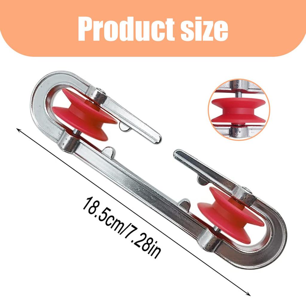 1 PC Aluminum Clothesline Spreader Pulley Clothesline Accessories For Heavy Loads And Long Clothesline