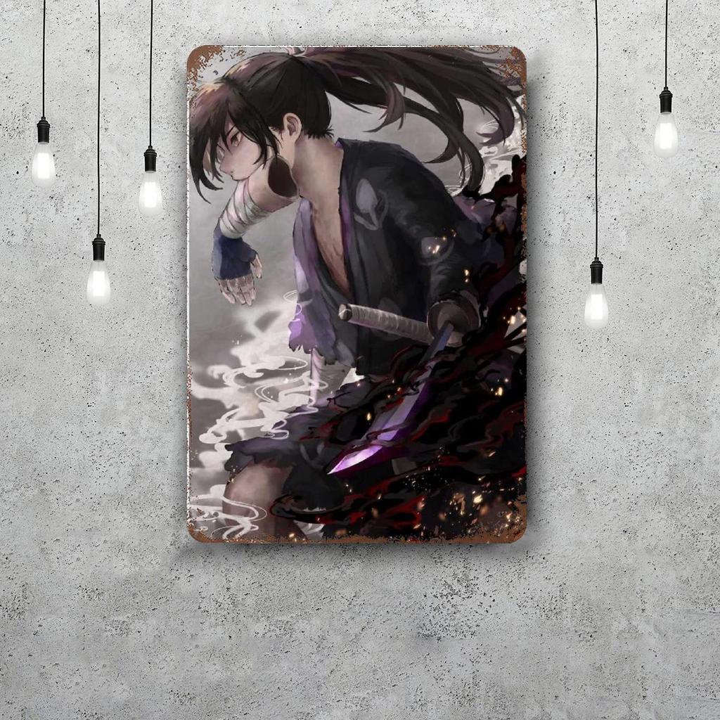 hyakkimaru anime Vintage Metal Tin Signs Posters Decor Retro Metal Plaque Wall Art Decor for Garage Bar