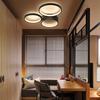 Plafonnier LED - NETTLIFE - 3 Anneaux Design - 22W - Blanc chaud 3000K - Noir métal 44 cm