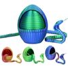 3D Snake Eggs Home Snake Egg Decor 3D Printed Snake with Gear Egg Flexible Animals Cute Egg Figure for Desk Decoration