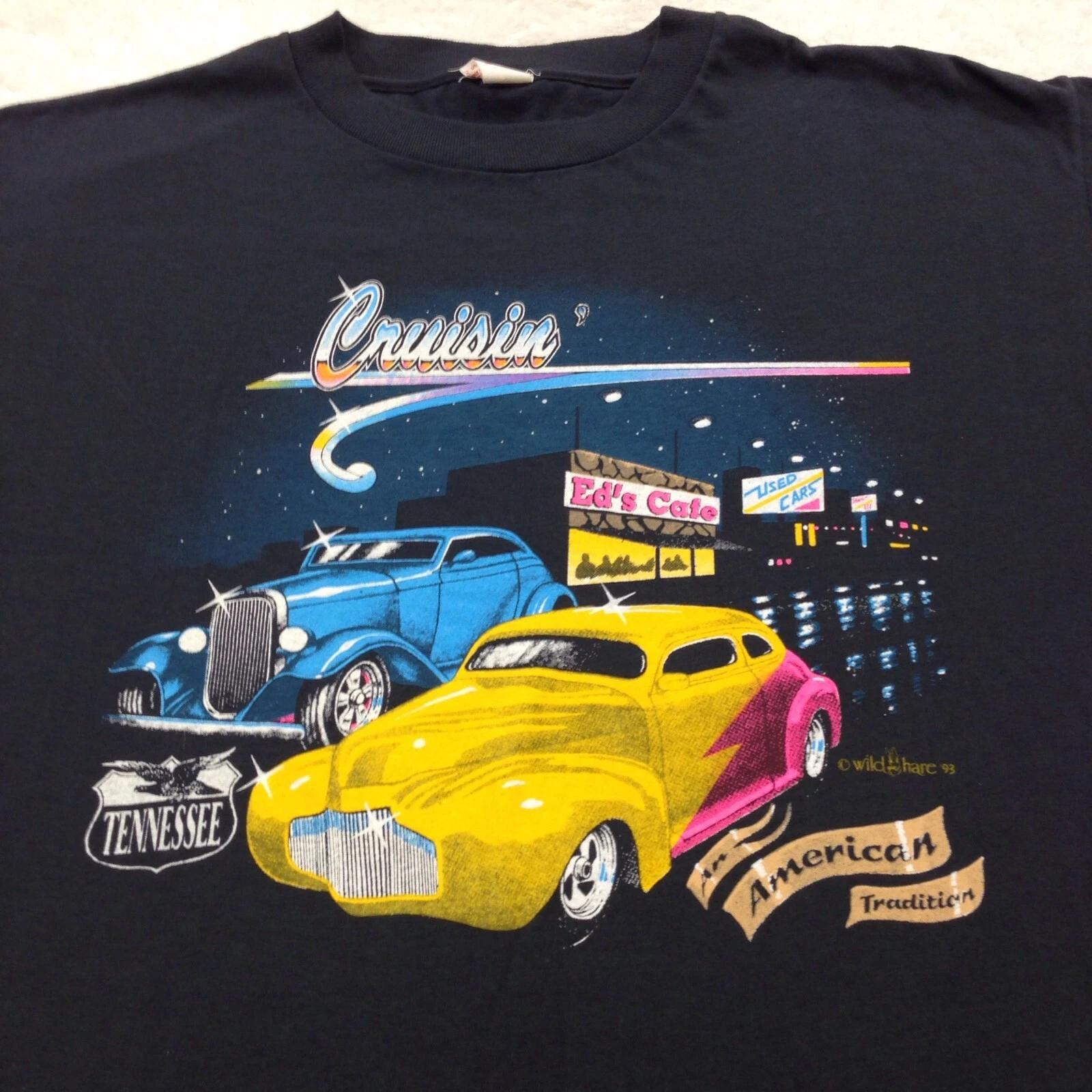 

vintage 90s TENNESSEE HOT ROD CRUISIN T-Shirt XL muscle car S