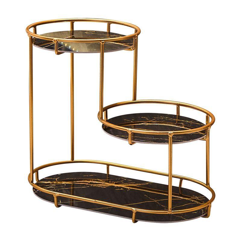UV Plate Iron Frame Storage Rack Decoration Dressing Table Women's Skincare Cosmetics Holder Bathroom Makeup Toiletries Stand