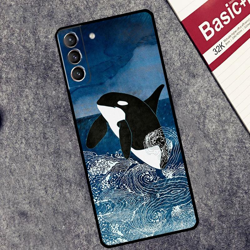 Killer Whale Orca Case For Samsung Galaxy S26 S25 S24 Ultra S20 FE S21 S22 S23 Plus S10 S25 FE Cover Couqe