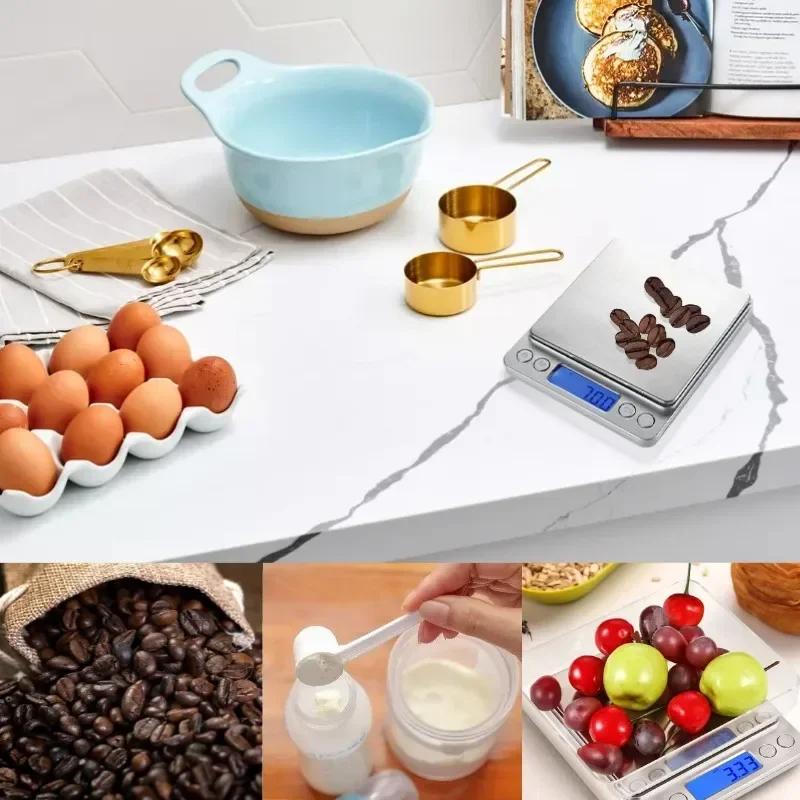 0.01g/0.1g LCD Digital Jewelry Scale Smart Precision Electronic Pocket Portable Kitchen Food Scales Gram Weight Balance