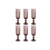 Set of Wine Glasses - Home ESPRIT - 6 Pieces - Pink - 12.41x13.65x14.39 Cm - Multicoloured - One Size