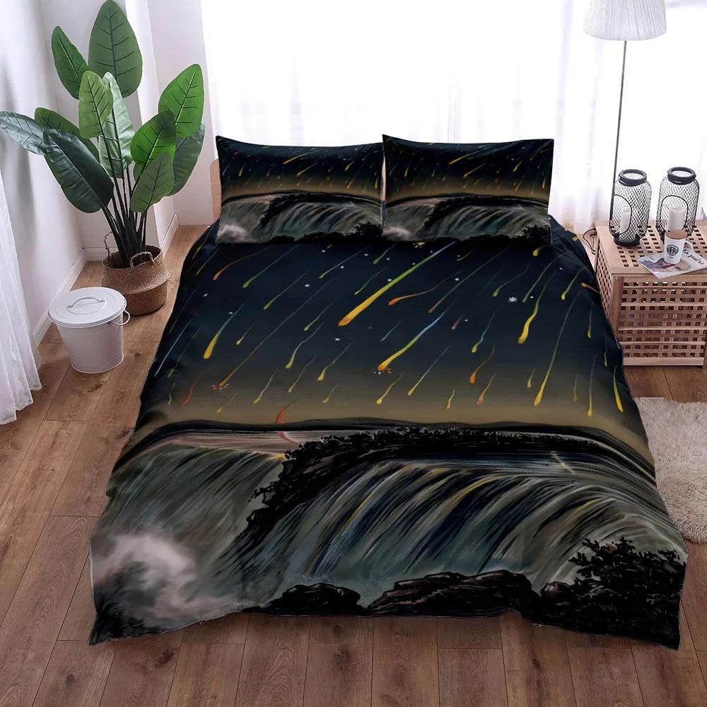 Spooky Ufo Halloween Duvet Cover Set King Queen Double Full Twin Single Size Bed Linen Set