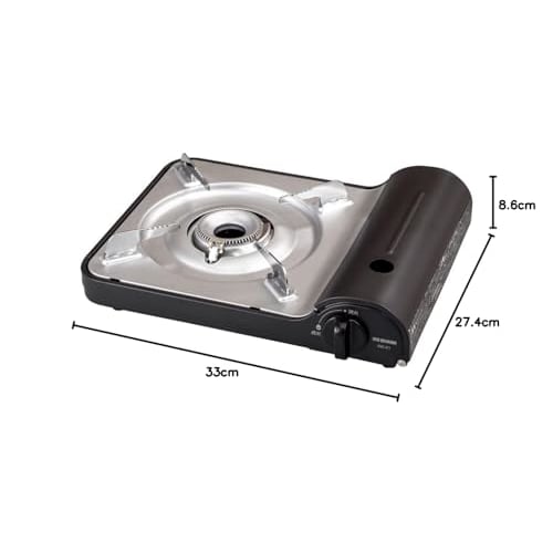 IRIS OHYAMA Cassette Stove Aluminum Charcoal Outdoor Camping Disaster Prevention Tabletop Stove Hot Pot Sukiyaki Yakiniku Home Party IGC-E1-H