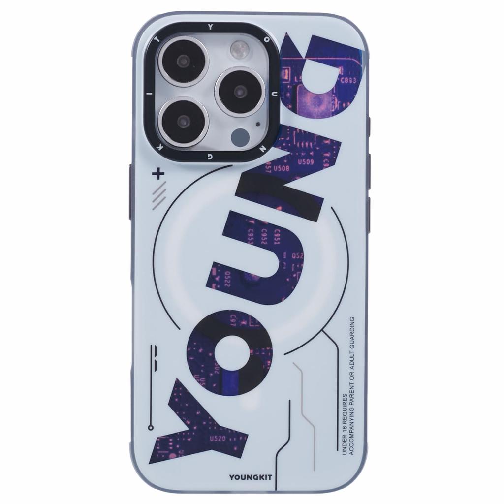 YOUNGKIT Future Series for iPhone 16 Pro Case Compatible with MagSafe IMD TPU Anti-Scratch Cover