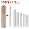 30/12Pcs Side Hole Blind Sewing Needles Stainless Steel Elderly Self Threading Needle Household DIY Jewelry Beading Sewing Tool