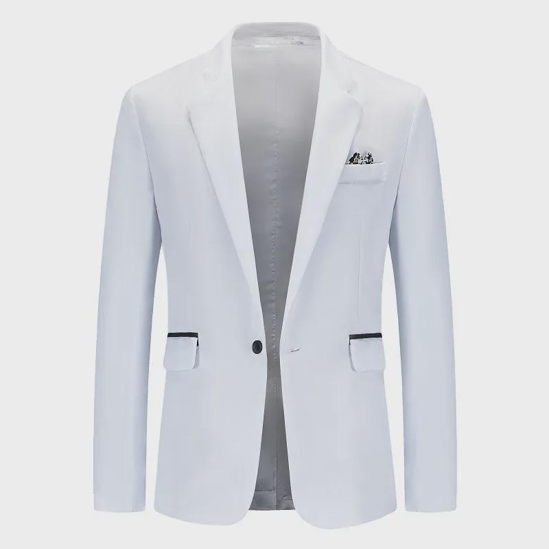 Pánský volný jednořadý ležérní kardiganový oblek sako