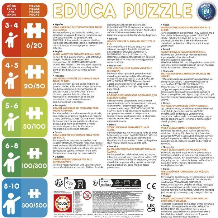 Puzzles progréssifs - EDUCA - Ariel - 12+16+20+25 pièces