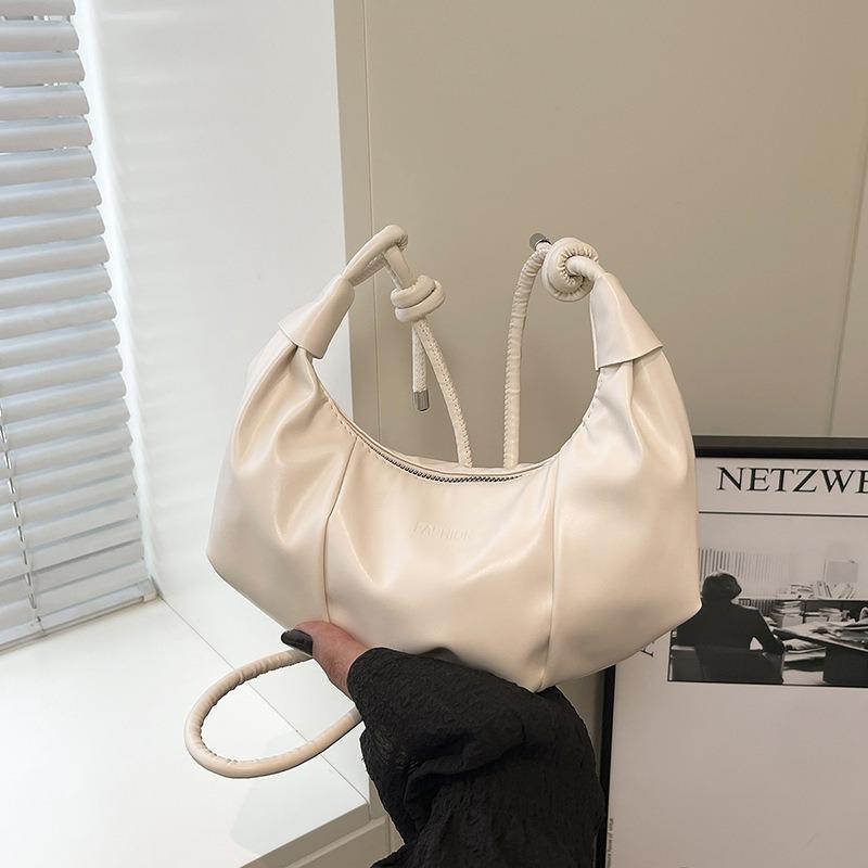 Lazy Wind Dumpling Bag Spring and Summer New Women's Bag Niche Design Shoulder Underarm Bag Macaron Croissant