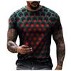 Men's T-Shirt 3D Printed Neck 3D Print Plus Size Casual Casual Short Sleeve Retro Street Fashion Overs