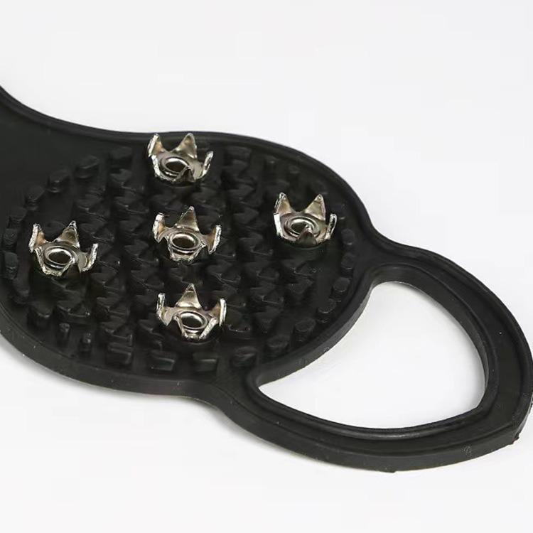 Unisexowe antypoślizgowe raki na lód do wspinaczki górskiej i kempingu - 8- i 5-zębowe silikonowe kolce na buty