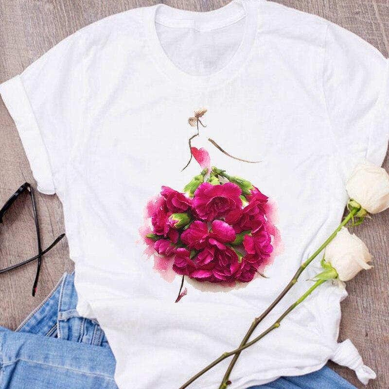 Mujeres gráfica rosa elegante 90s casual floral flor coreana ropa dama ropa  femenina camisetas estampado camiseta camisetas de las mujeres camiseta  comprar a buen precio — entrega gratuita, reseñas reales con fotos —