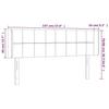 VidaXL LED Headboard Bedroom Furniture Double Bed Accessory Head of Bed Frame Interior Cream 3123239