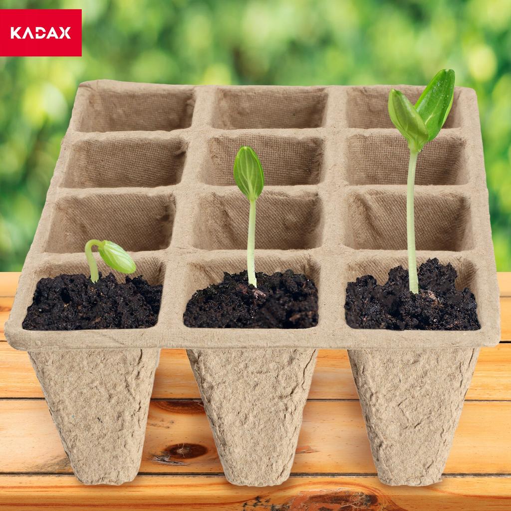KADAX Doniczki Torfowe Rozsadowe Biodegradowalne Rozsady Sadzonki 10x12szt