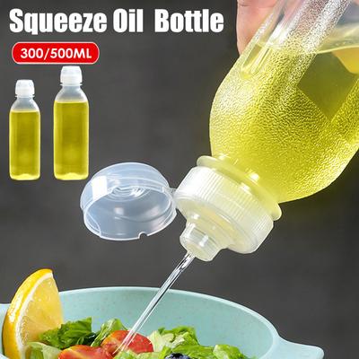300ml/500ml Kitchen Squeeze Oil Bottle Dispenser Oil Spray Bottle Condiment Cooking Baking Ketchup Mustard Vinegar Olive Oil