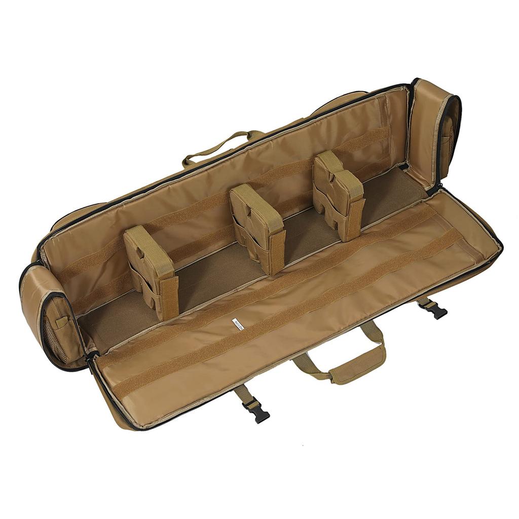 Daisei Large 3-Way Gun Case, Bag Type, Gun Backpack, Rifle Case, Double Gun Case (TAN W100)