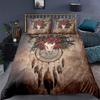 Dream Catcher Duvet Cover, Ethnic Tribal Feather Rose Pattern Duvet Cover For Women, Exotic Bohemian Style Bedding