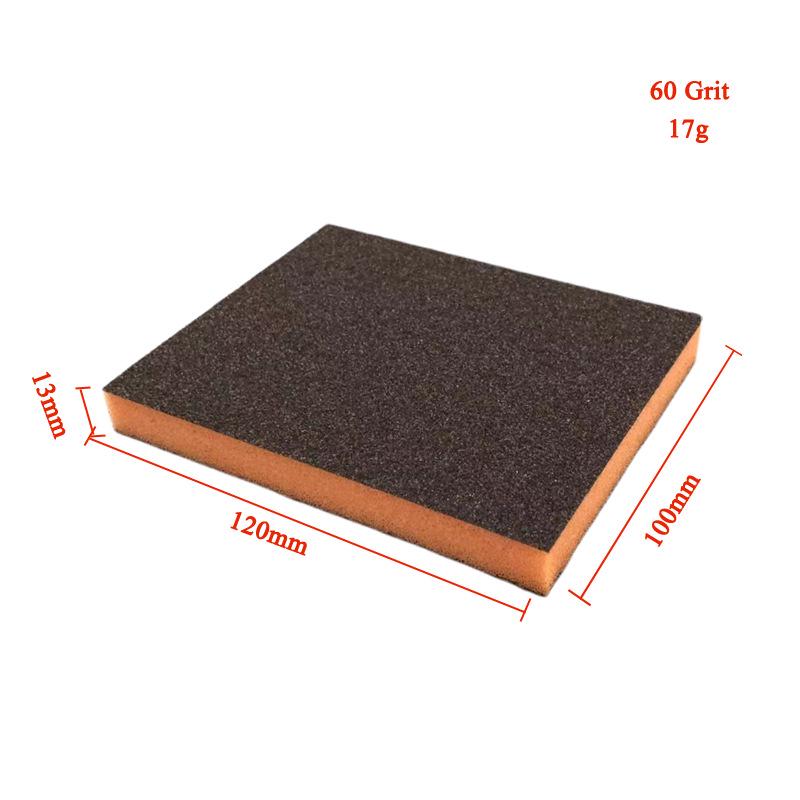 Dual-Sided Sanding Sponge Block for Woodworking, Furniture Polishing & Rust Removal - Wet/Dry Use.