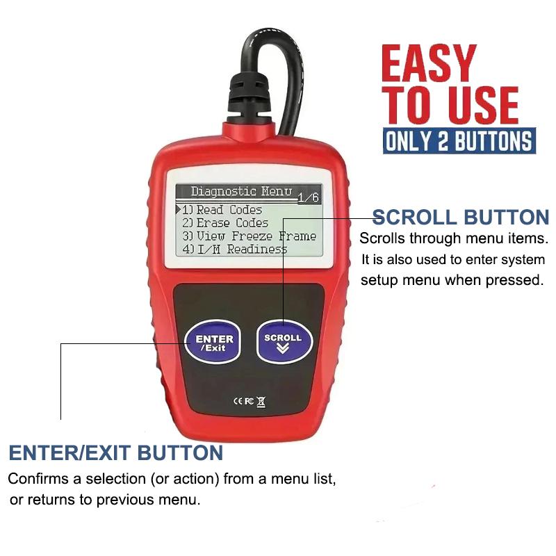 2025 Advanced OBD2 Code Reader Scanner ObdII Car Diagnostic Tool Clear Fault Codes Diagnostic Tools Instrument Universal