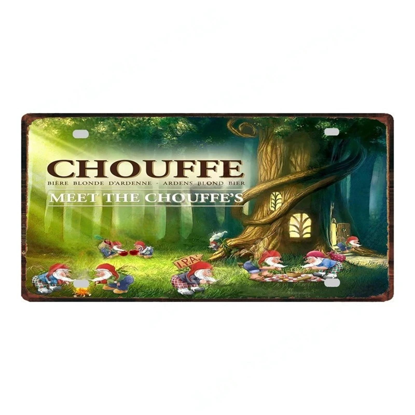 

Vintage Jupiler Brand Flugel CHOUFFE Beer Car Aluminum Retro Metal Sign Plaque Bar Workshop Room Man Cave Garage Club Wall Decor 30x15cm