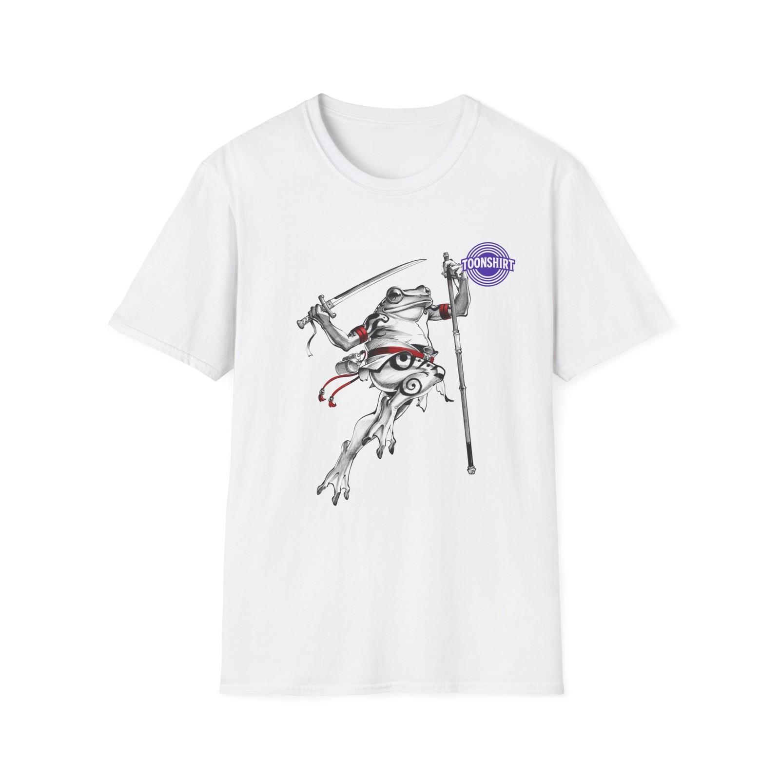 Samurai Frog Warrior Graphic T-Shirt S разноцветный