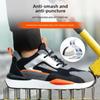 Fashion High End Shock Absorption Wear Resistant Men Working Safety Shoes Anti Smashing Puncture Protection Labor Protection Shoes