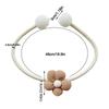 2Pcs Fashion Flower Shape Curtain Tiebacks Pearl Buckle Nordic Style Curtain Buckles No Punching Binding Rope Modern Home