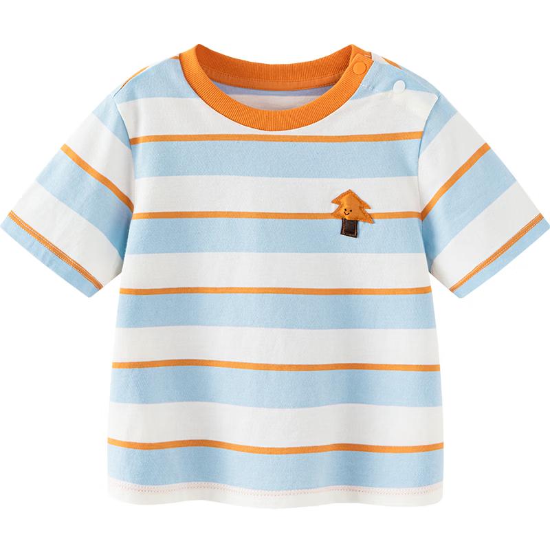 Minibala Kids  Pure Cotton Striped Short Sleeve T-Shirt 120