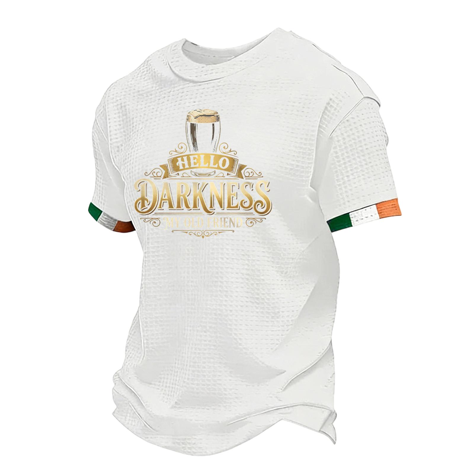 

Men s Casual Round Neck Short Sleeve T-Shirt XL білий