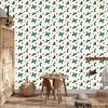 Christmas Wallpaper White, Green and Coral for Living Room and Bedroom 50x1000