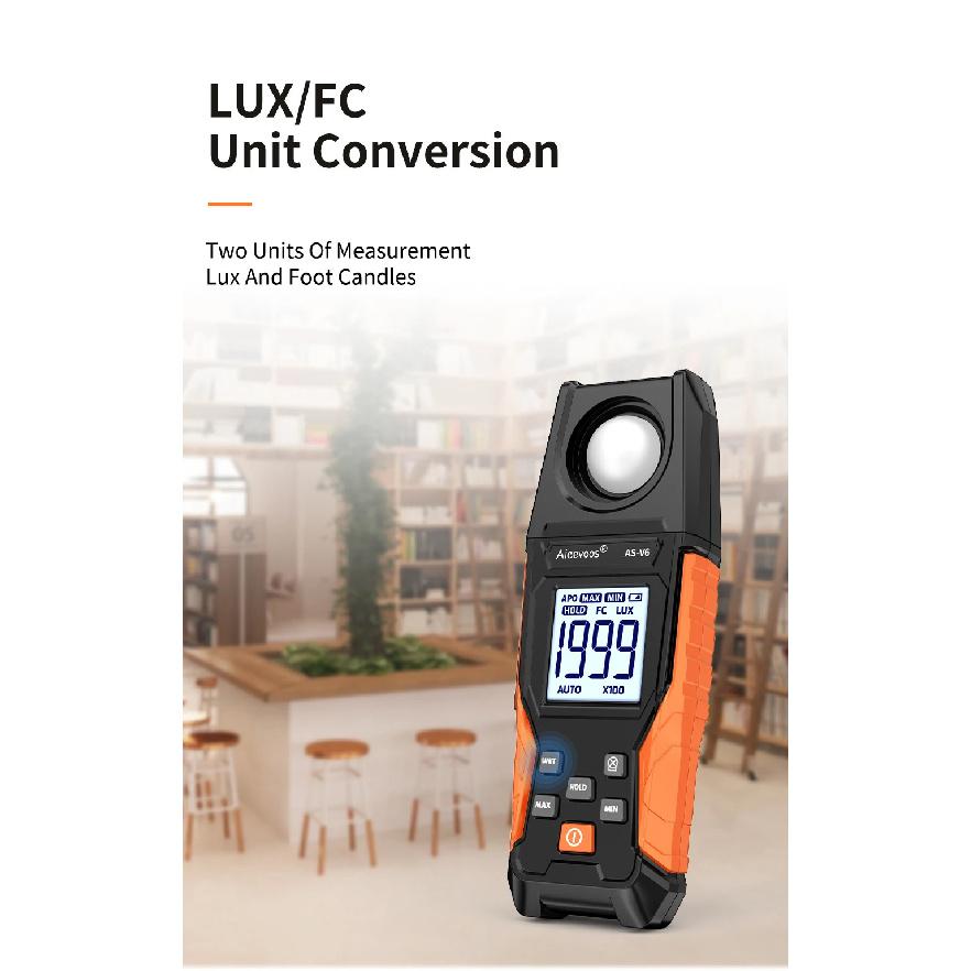 Aicevoos Digital Illuminance Meter,High Precision Handheld Light Meter,Luxmeter Luminance Lux Test,Illuminance Tester,Lux Meter