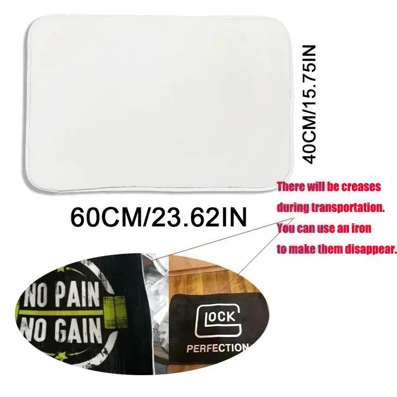 Powerhouse Gym Doormat Mat Anti-Slip Bodybuilding Fitness Motivational Quote Bath Kitchen Balcony Entrance Rug Carpet 40*60cm