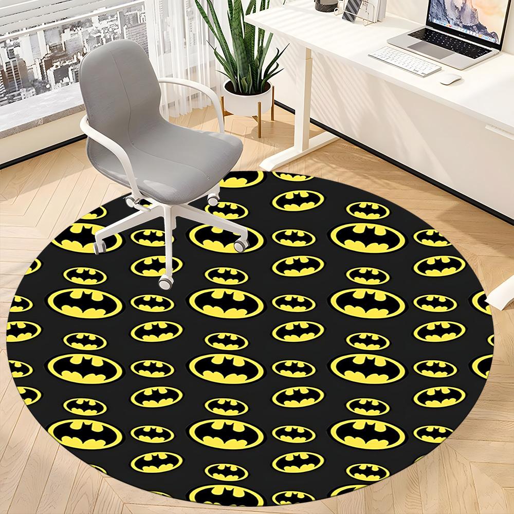 1pc Batman Office Round Area Rug, Under Office Chairs Bedroom Living Room Home Decor, Room Deco, Available in Various Sizes011