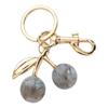 Sparkling Cherry Bag Accessory Fashion Keychain Alloy Resin Texture Cherry Keyrings Perfect for Party and Casual Outfits