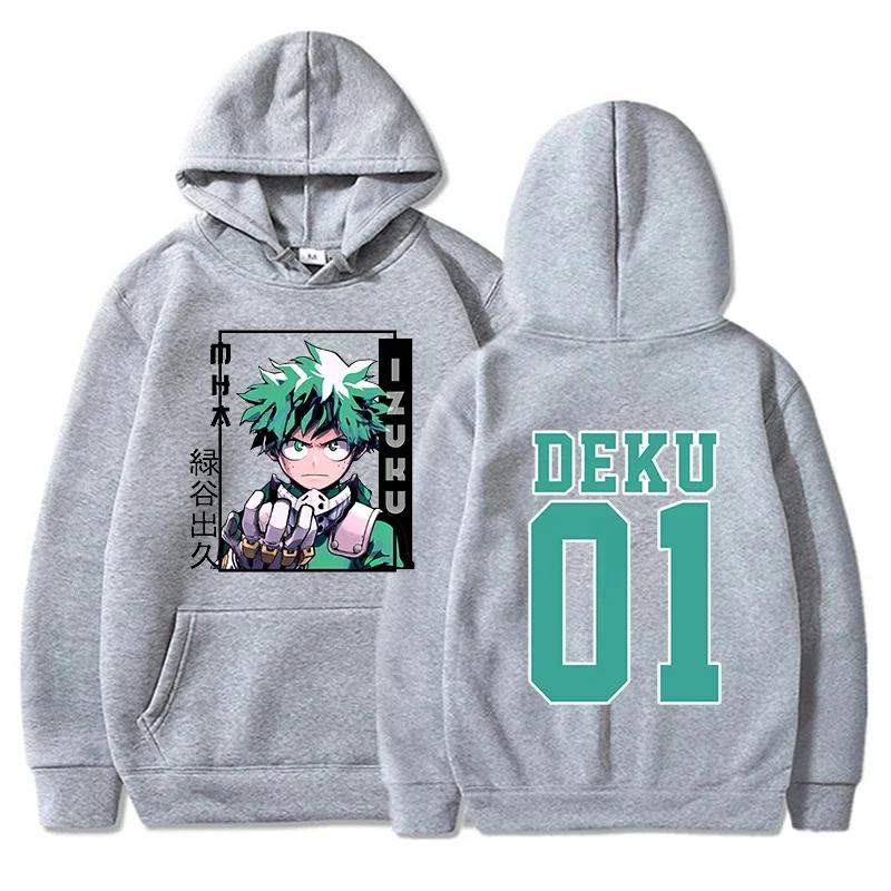 Fashion Anime Deku Printed Hoodie Men Autumn Winter Sweatshirt Hip Hop Harajuku Streetwear Long Sleeve Pullover Hoodies & Sweatshirts Men’s