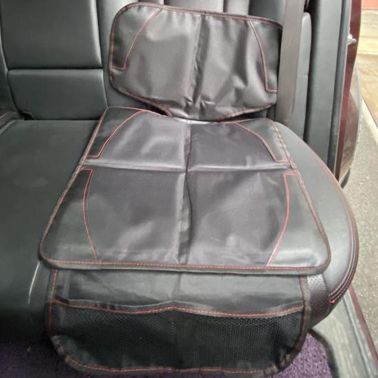 Child Car Seat Protector with Mesh Pocket Non-Slip Backing Waterproof Stain Resistant Thick Padding Baby Car Seat Cover