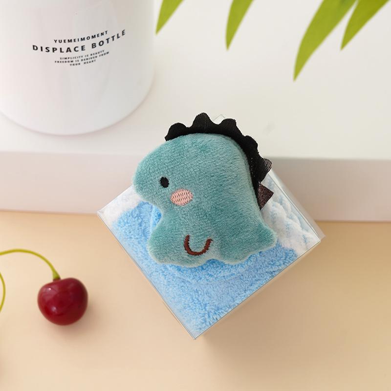 Kindergarten cartoon doll hand towel coral fleece thickened soft absorbent square towel kitchen hanging children's hair