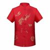 Traditional Chinese Style High Quality 2 IN 1 Tang Suit 2 Patterns Embroidery Dragon Hanfu Blouse Wu Tang Suit Men Kung Fu T Shirts Tops Jackey