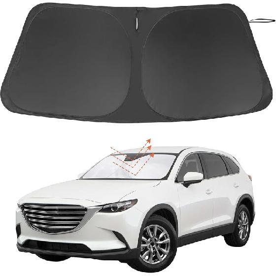 TINGLU Sun Shade For Tesla Model X Tesla X 2016-2024 2025 Accessories Windshield Sun Shade Window Shade UV Rays Protection Sun Visor Cover With