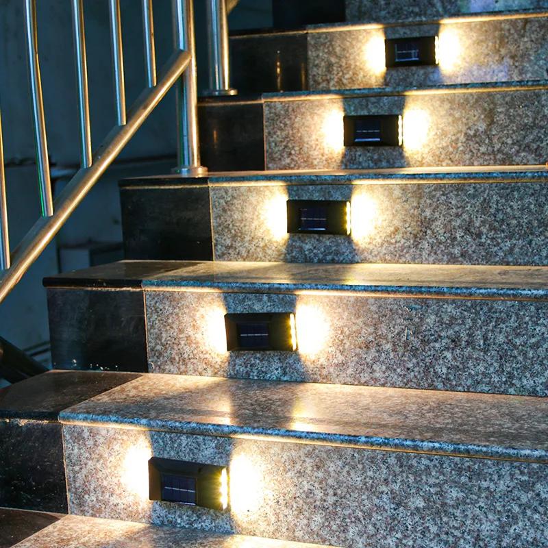 6LED Solar Wall Light Outdoor Balcony Garden Decor Lamp Waterproof New Super Bright Up And Down Luminous Street Lighting Decor