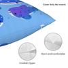 Polka Dot Whale Shark Square Pillowcase Polyester Linen Velvet Pattern Zip Decorative Throw Pillow Case Home Cushion Cover