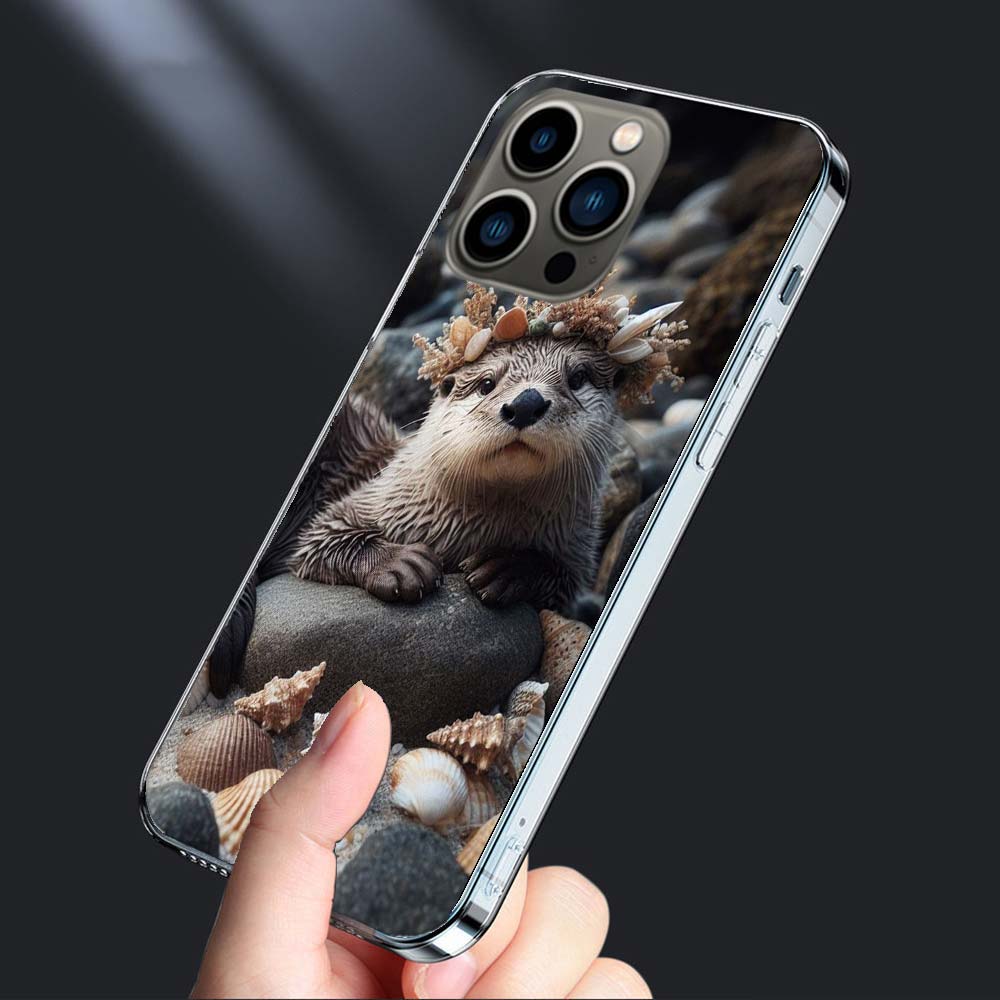 Otters, Wild Animals Phone Case For Iphone 16E 15 Pro 14 Plus 17E 16 17 Pro Max Air 11 12 13 Mini Shockproof Capa Cute Cover